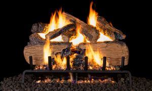 G31 Series Charred Split Logs - 18/20"