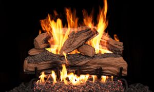 Split Oak Designer Plus See-Thru Logs - 18/20"