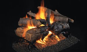 Charred American Oak See-Thru Logs - 18/20"