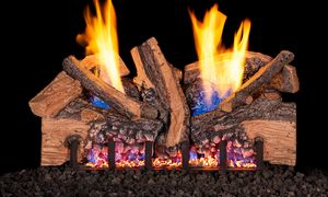 G19A Series Vent-Free Foothill Split Oak Logs - 18"