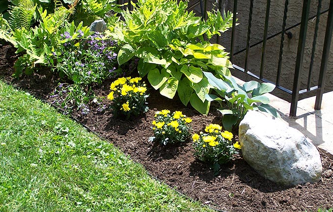 Landscape bed with Polysweep lining